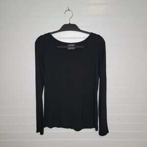 HEIDE OST Size Small Long Sleeve Top Batwing Stretchy Modern Minimalist Shirt
